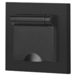 Розетка 1-м СП Accent 6-203-05 16А IP20 250В 2P+E Schuko с крышкой антрацит Intro Б0063747 — изображение 3