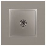 Розетка телевизионная одиночная TV Elegance 14-3101-16 титан Эра Б0065760 — изображение 6