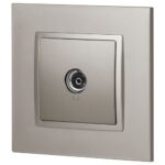 Розетка телевизионная одиночная TV Elegance 14-3101-16 титан Эра Б0065760 — изображение 2