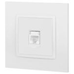 Розетка компьютерная Elegance 14-3107-01М RJ45 матов. бел. Эра Б0065763 — изображение 4