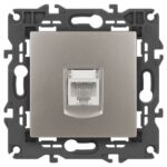 Розетка компьютерная Elegance 14-3107-16 RJ45 титан Эра Б0065764