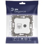 Розетка компьютерная + телевизионная Elegance 14-3110-01М RJ45+TV матов. бел. Эра Б0065767 — изображение 5