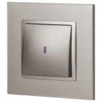 Выключатель Elegance 14-1102-16 250В 10АХ с подсветкой титан Эра Б0065785 — изображение 4