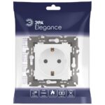 Розетка Elegance 14-2101-01М 16А 250В 2P+E Schuko матов. бел. Эра Б0065800 — изображение 5