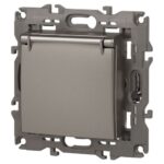 Розетка Elegance 14-2103-16 16А 250В 2P+E Schuko защ. шторки с крышкой титан Эра Б0065811 — изображение 4