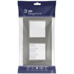 Рамка 2-м Elegance 14-5012-16 Classic для розеток и выключателей титан Эра Б0065825 — изображение 2