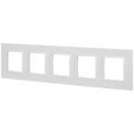 Рамка 5-м Elegance 14-5015-01М Classic для розеток и выключателей матов. бел. Эра Б0065830 — изображение 2