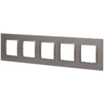Рамка 5-м Elegance 14-5015-16 Classic для розеток и выключателей титан Эра Б0065831 — изображение 2