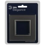 Рамка 1-м Elegance 14-5101-16 для розеток и выключателей стекло титан Эра Б0065833 — изображение 3