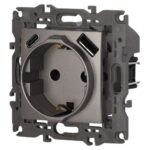 Розетка Elegance 14-4108-16 16A 250В 2P+E защ. шторки с USB type-A+C 3А 5В титан Эра Б0067695 — изображение 4