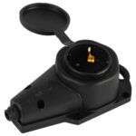 Колодка 1-м с заземл. 16A IP44 KX-1e-B-IP44 каучук. черн. Эра Б0068402 — изображение 3