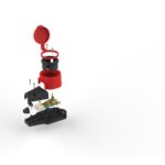 Колодка 1-м с заземл. 16A IP44 KX-1e-RED-IP44 каучук. красн. Эра Б0068412 — изображение 2