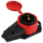 Колодка 1-м с заземл. 16A IP44 KX-1e-RED-IP44 каучук. красн. Эра Б0068412 — изображение 7