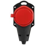 Колодка 1-м с заземл. 16A IP44 KX-1e-RED-IP44 каучук. красн. Эра Б0068412 — изображение 4