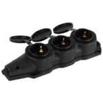 Колодка 3-м с заземл. 16A IP44 KX-3e-B-IP44 каучук. черн. Эра Б0068453 — изображение 3