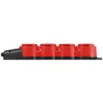 Колодка 4-м с заземл. 16A IP44 KX-4e-RED-IP44 каучук. красн. Эра Б0068456 — изображение 4