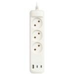 Удлинитель электрический U-3-1.5m-USB-W 3 розетки + 3xUSB A+C 1.5м 10А бел. Эра Б0069075 — изображение 5