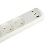 Удлинитель электрический U-3-3m-USB-W 3 розетки + 3xUSB A+C 3м 10А бел. Эра Б0069076 — изображение 4