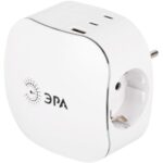 Разветвитель 3-м SP-3e-3USBAC-W + 3 USB A+C с заземл. со шторками 16А бел. Эра Б0069081