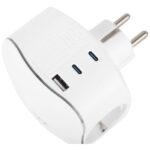 Разветвитель 3-м SP-3e-3USBAC-W + 3 USB A+C с заземл. со шторками 16А бел. Эра Б0069081 — изображение 6