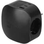 Разветвитель 3-м SP-3e-3USBAC-B + 3 USB A+C с заземл. со шторками 16А черн. Эра Б0069082