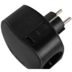 Разветвитель 3-м SP-3e-3USBAC-B + 3 USB A+C с заземл. со шторками 16А черн. Эра Б0069082 — изображение 6