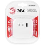 Разветвитель 4-м SP-4-3USBAC-W + 3 USB A+C со шторками 10А бел. Эра Б0069083 — изображение 6