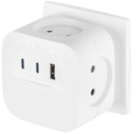 Разветвитель 4-м SP-4-3USBAC-W + 3 USB A+C со шторками 10А бел. Эра Б0069083 — изображение 5