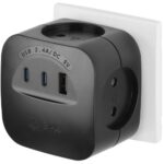 Разветвитель 4-м SP-4-3USBAC-B + 3 USB A+C со шторками 10А черн. Эра Б0069084 — изображение 5