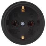 Розетка RX11-B-IP44 16А IP44 прямая с заземл. каучук черн. ЭРА Б0069325 — изображение 8