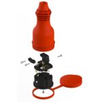 Розетка RX11-R-IP44 прямая с заземл. каучук красн. ЭРА Б0069326 — изображение 4