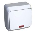 Выключатель 1-кл. ОП Этюд 10А IP20 с подсветкой бел. SE BA10-005B — изображение 4