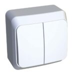 Выключатель 2-кл. ОП Этюд 10А IP20 с подсветкой бел. SE BA10-006B — изображение 3