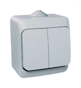 Выключатель 2-кл. ОП Этюд 10А IP44 10AX сер. SE BA10-042C — изображение 3