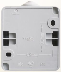Выключатель 1-кл. ОП Этюд 10А IP44 10AX с подсветкой сер. SE BA10-045C — изображение 4