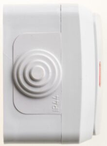 Выключатель 1-кл. ОП Этюд 10А IP44 10AX с подсветкой сер. SE BA10-045C — изображение 3