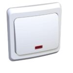 Выключатель 1-кл. СП Этюд 10А IP20 с подсветкой бел. SE BC10-005B — изображение 4