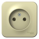 Розетка 1-м ОП Blanca 16А IP20 250В без заземл. без защ. шторок с изолир. пластиной беж. SE BLNRA000117 — изображение 2