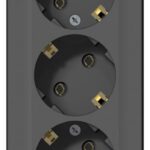 Розетка 3-м ОП Blanca 16А IP20 250В с заземл. без защ. шторок с изолир. пластиной антрацит SE BLNRA010316 — изображение 2