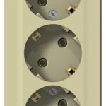 Розетка 3-м ОП Blanca 16А IP20 250В с заземл. без защ. шторок с изолир. пластиной беж. SE BLNRA010317 — изображение 2
