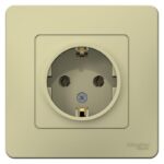 Розетка 1-м СП Blanca 16А IP20 250В с заземл. без защ. шторок беж. SE BLNRS001017 — изображение 2