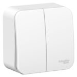 Выключатель 2-кл. ОП Blanca 6А IP20 (сх. 5) 250В с изолир. пластиной бел. SE BLNVA065011 — изображение 2