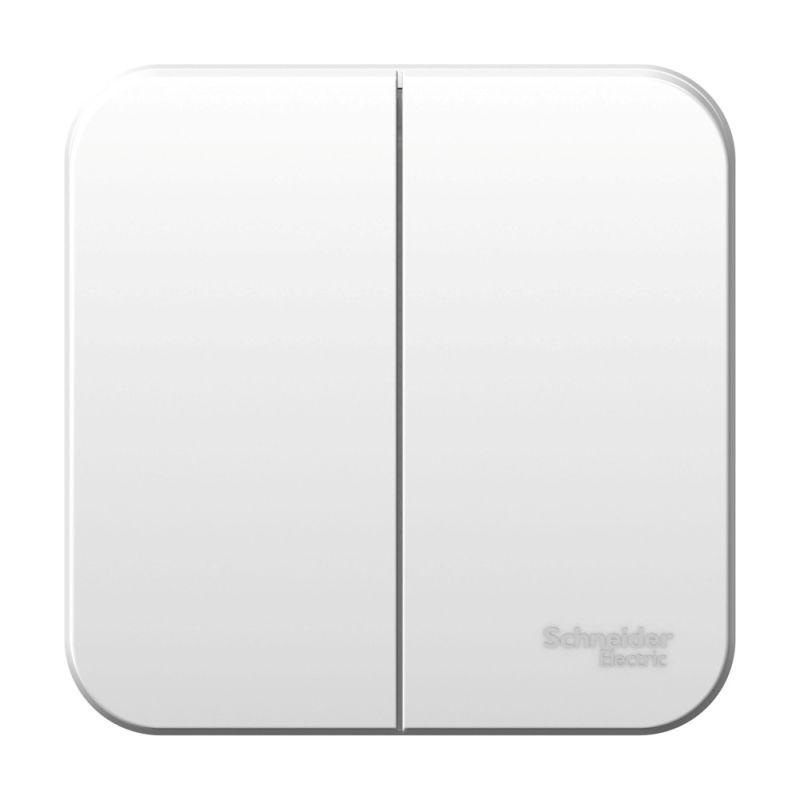 BLNVA065011_2.jpeg Выключатель 2-кл. ОП Blanca 6А IP20 (сх. 5) 250В с изолир. пластиной бел. SE BLNVA065011 — изображение 1
