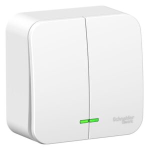 Выключатель 2-кл. ОП Blanca 10А IP20 (сх. 5) 250В с подсветкой с изолир. пластиной бел. SE BLNVA105111 — изображение 4