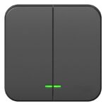 Выключатель 2-кл. ОП Blanca 10А IP20 (сх. 5) 250В с подсветкой с изолир. пластиной антрацит SE BLNVA105116