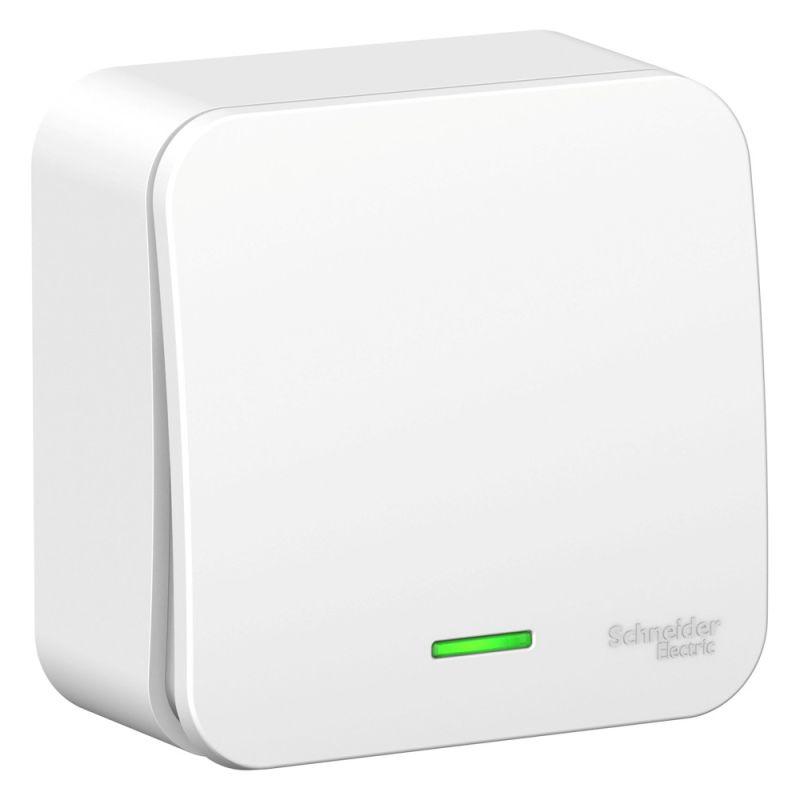 BLNVA106111_2.jpeg Переключатель проходной 1-кл. ОП Blanca 10А IP20 (сх. 6) 250В с подсветкой с изолир. пластиной бел. SE BLNVA106111 — изображение 1