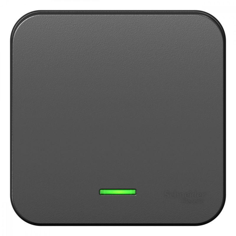 BLNVA106116_2.jpeg Переключатель проходной 1-кл. ОП Blanca 10А IP20 (сх. 6) 250В с подсветкой с изолир. пластиной антрацит SE BLNVA106116 — изображение 1