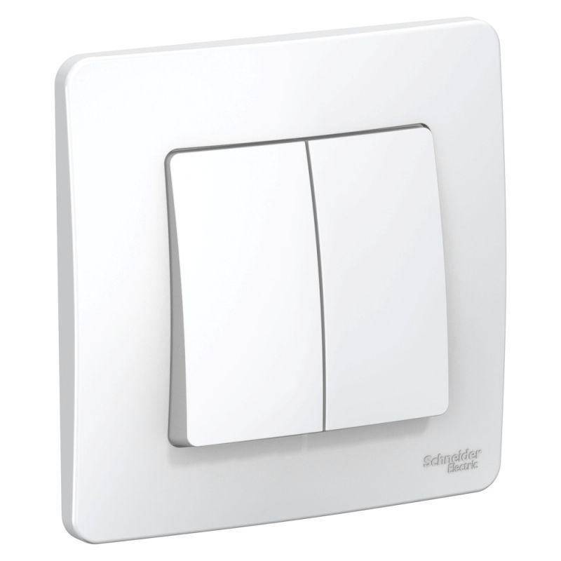 BLNVS010501_1.jpeg Выключатель 2-кл. СП Blanca 10А IP20 (сх. 5) 250В бел. SE BLNVS010501 — изображение 1
