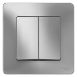 Выключатель 2-кл. СП Blanca 10А IP20 (сх. 5) 250В алюм. SE BLNVS010503 — изображение 2