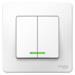 Выключатель 2-кл. СП Blanca 10А IP20 (сх. 5) 250В с подсветкой бел. SE BLNVS010511 — изображение 2